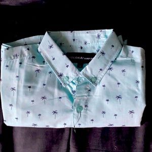 Molokai Button Up Collar Shirt In Teal